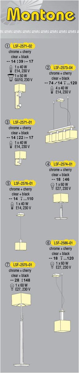 Технические характеристики светильника Montone LSF-2576-01