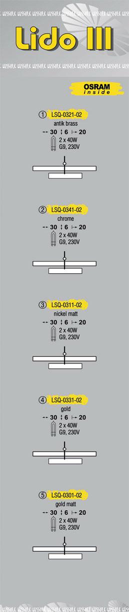 Технические характеристики светильника Lido LSQ-0331-02
