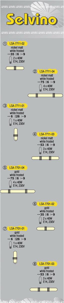 Технические характеристики светильника Selvino LSA-7711-03