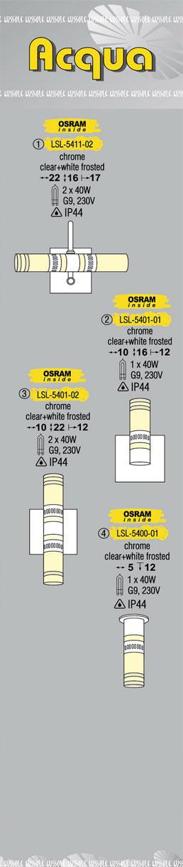 Технические характеристики светильника Acqua LSL-5411-02