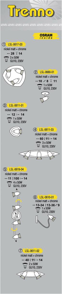 Технические характеристики светильника Trenno LSL-0611-03