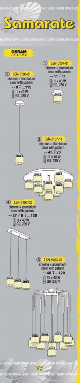 Технические характеристики светильника Samarate LSN-5106-03