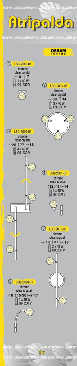 Технические характеристики светильника Atripalda LSQ-2001-03