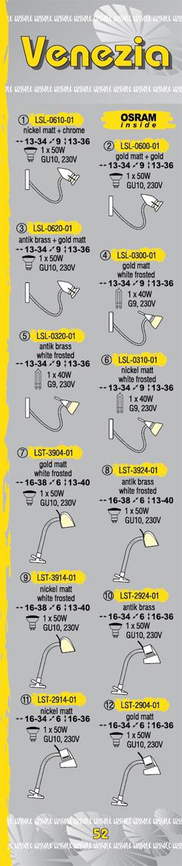 Технические характеристики светильника Venezia LSL-0620-01
