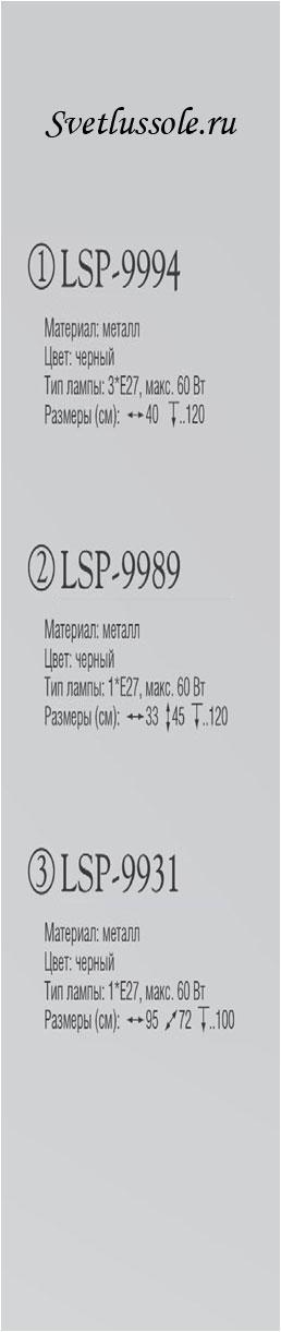 Технические характеристики светильника LSP-9931
