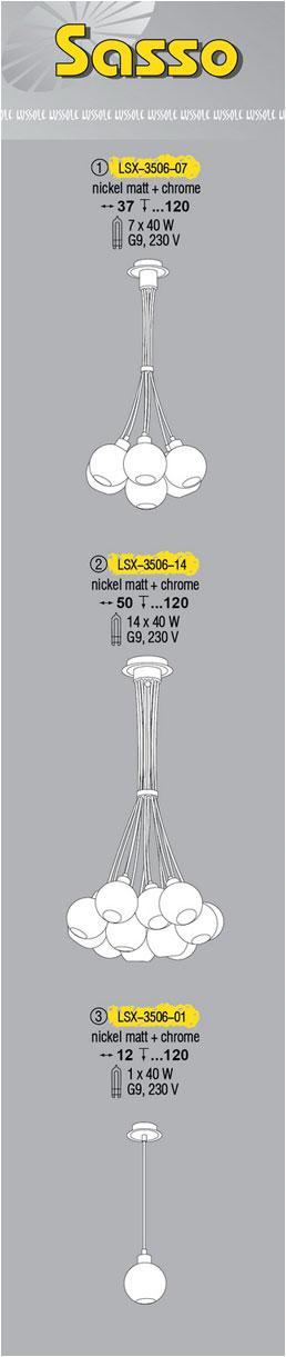 Технические характеристики светильника Sasso LSX-3506-07